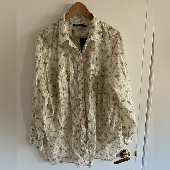 NWT Women’s XXL Ralph Lauren floral western shirt - Picture 1 of 3